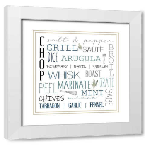 Chop White Modern Wood Framed Art Print with Double Matting by Allen, Kimberly