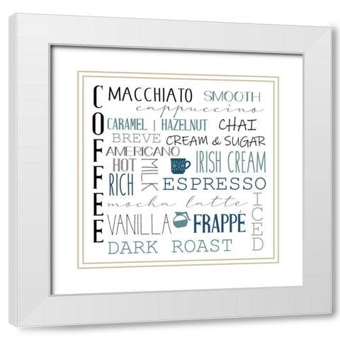 Coffee White Modern Wood Framed Art Print with Double Matting by Allen, Kimberly