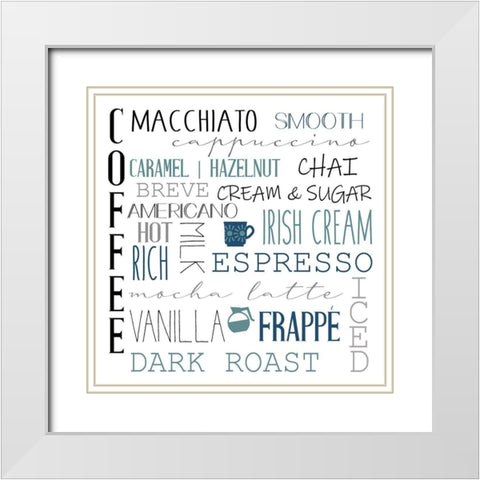 Coffee White Modern Wood Framed Art Print with Double Matting by Allen, Kimberly