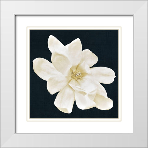 Magnolia 1 White Modern Wood Framed Art Print with Double Matting by Allen, Kimberly