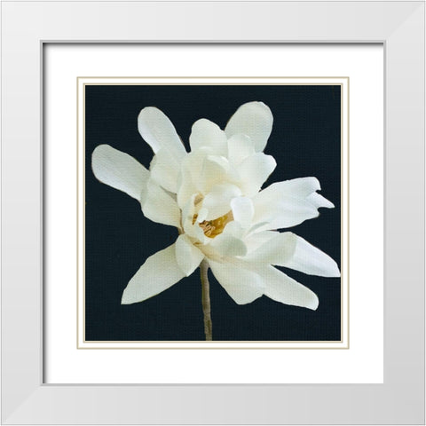 Magnolia 3 White Modern Wood Framed Art Print with Double Matting by Allen, Kimberly