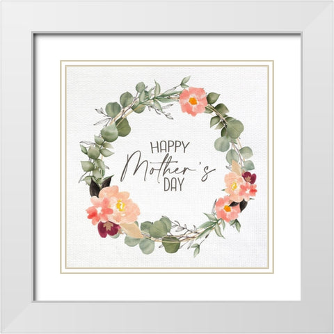 Mothers Day White Modern Wood Framed Art Print with Double Matting by Allen, Kimberly