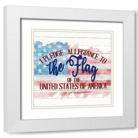 I Pledge White Modern Wood Framed Art Print with Double Matting by Allen, Kimberly