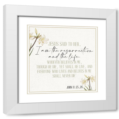 Jesus Said White Modern Wood Framed Art Print with Double Matting by Allen, Kimberly