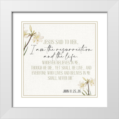 Jesus Said White Modern Wood Framed Art Print with Double Matting by Allen, Kimberly