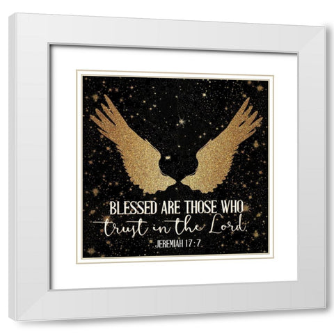 Pray 1 White Modern Wood Framed Art Print with Double Matting by Allen, Kimberly
