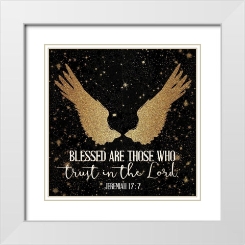 Pray 1 White Modern Wood Framed Art Print with Double Matting by Allen, Kimberly