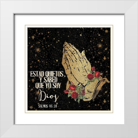 Dios es Bueno 3 White Modern Wood Framed Art Print with Double Matting by Allen, Kimberly