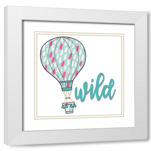 Wild 1 White Modern Wood Framed Art Print with Double Matting by Allen, Kimberly