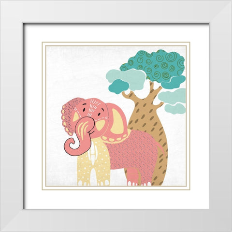 Safari Days 2 White Modern Wood Framed Art Print with Double Matting by Allen, Kimberly