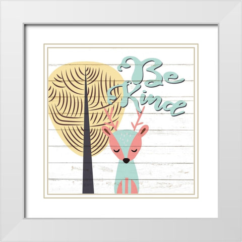 Woodland 3 White Modern Wood Framed Art Print with Double Matting by Allen, Kimberly