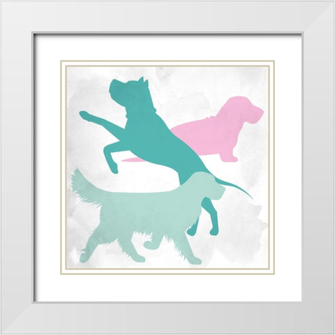 Dog Lover 2 White Modern Wood Framed Art Print with Double Matting by Allen, Kimberly