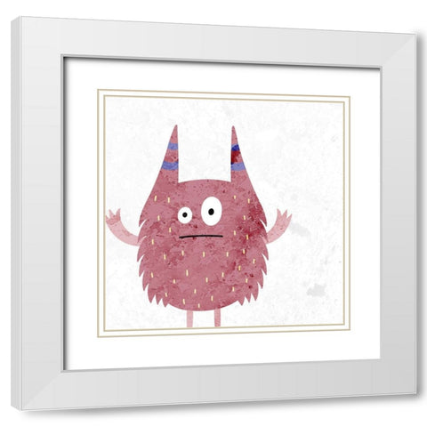 Cutie 3 White Modern Wood Framed Art Print with Double Matting by Allen, Kimberly