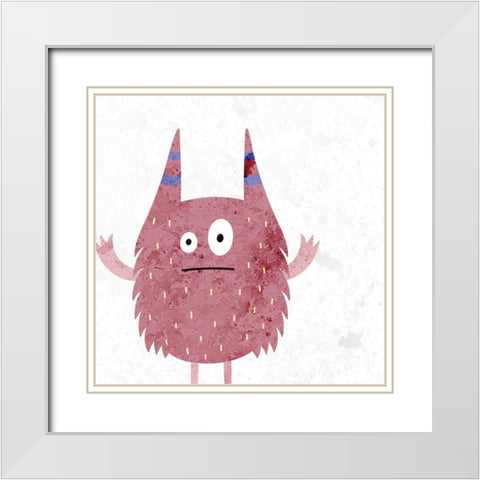 Cutie 3 White Modern Wood Framed Art Print with Double Matting by Allen, Kimberly