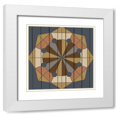 Global Star 2 White Modern Wood Framed Art Print with Double Matting by Allen, Kimberly
