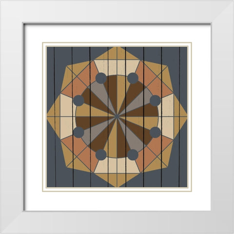 Global Star 2 White Modern Wood Framed Art Print with Double Matting by Allen, Kimberly