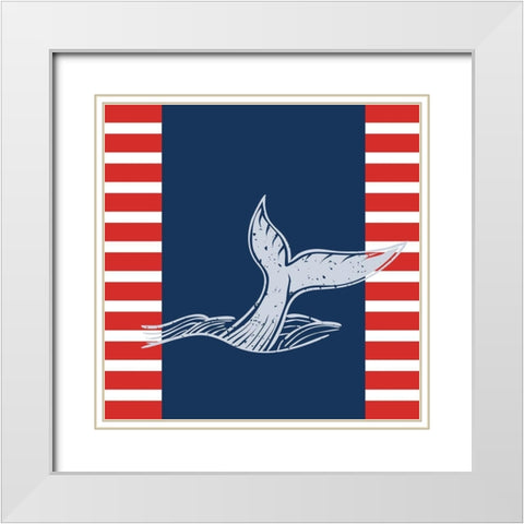 Whale Tale 2 White Modern Wood Framed Art Print with Double Matting by Allen, Kimberly