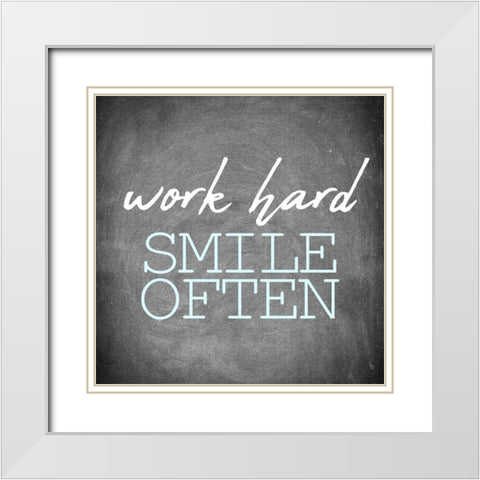 Be Honest 2 White Modern Wood Framed Art Print with Double Matting by Allen, Kimberly