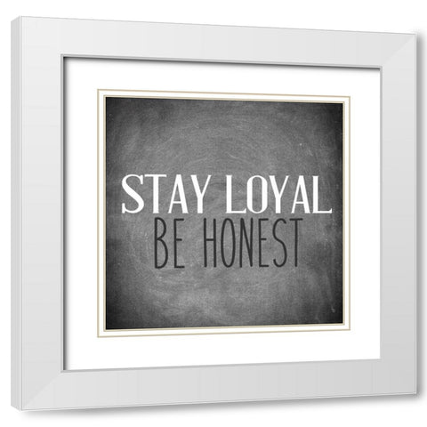 Be Honest 3 White Modern Wood Framed Art Print with Double Matting by Allen, Kimberly