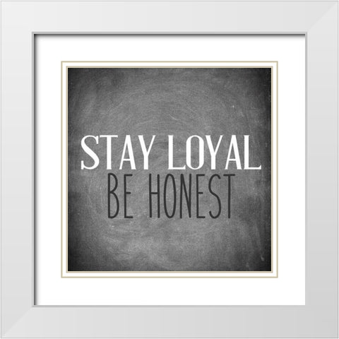 Be Honest 3 White Modern Wood Framed Art Print with Double Matting by Allen, Kimberly
