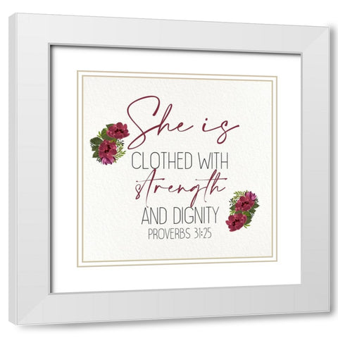 She Is Clothed v2 White Modern Wood Framed Art Print with Double Matting by Allen, Kimberly