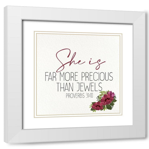 She Is 2 White Modern Wood Framed Art Print with Double Matting by Allen, Kimberly