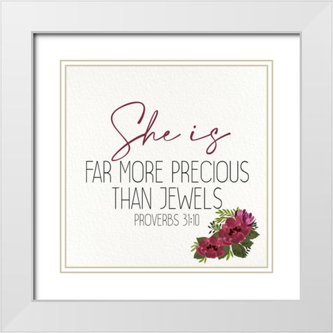 She Is 2 White Modern Wood Framed Art Print with Double Matting by Allen, Kimberly