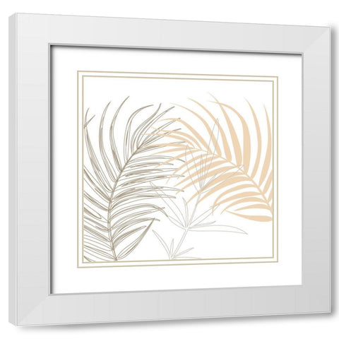 Natural Botanical 1 White Modern Wood Framed Art Print with Double Matting by Allen, Kimberly