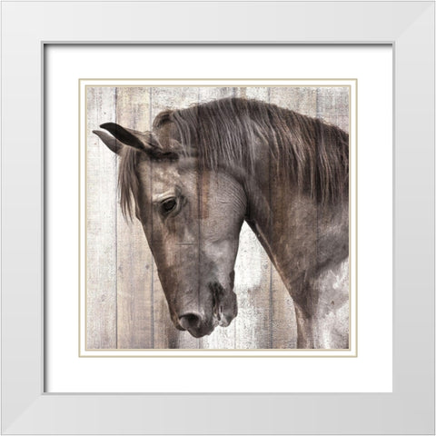 King White Modern Wood Framed Art Print with Double Matting by Allen, Kimberly