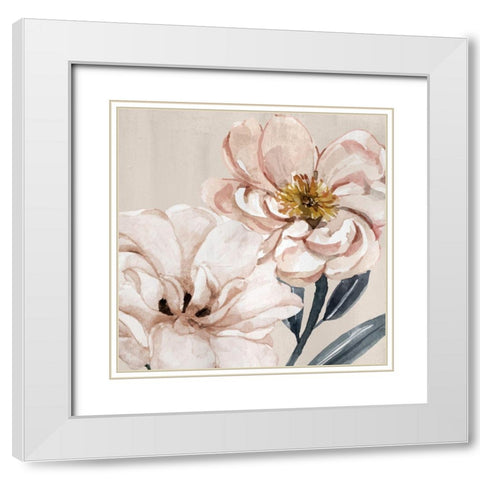 Spring Bloom 1 White Modern Wood Framed Art Print with Double Matting by Allen, Kimberly