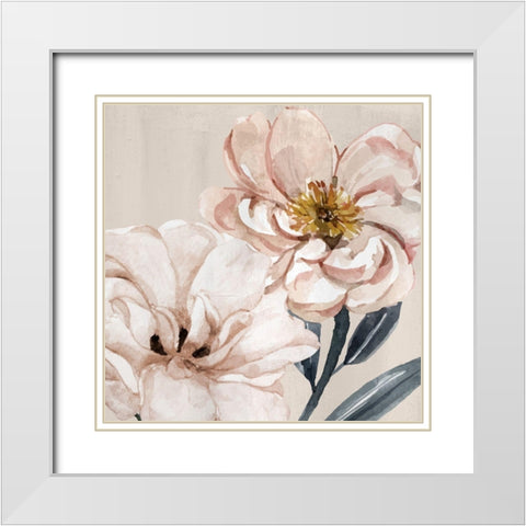 Spring Bloom 1 White Modern Wood Framed Art Print with Double Matting by Allen, Kimberly