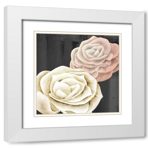 Rose Gold 1 White Modern Wood Framed Art Print with Double Matting by Allen, Kimberly