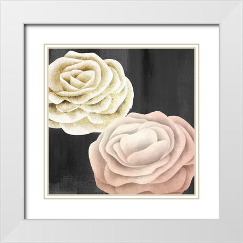 Rose Gold 2 White Modern Wood Framed Art Print with Double Matting by Allen, Kimberly