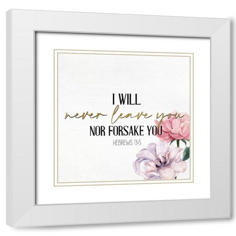 I will Never White Modern Wood Framed Art Print with Double Matting by Allen, Kimberly