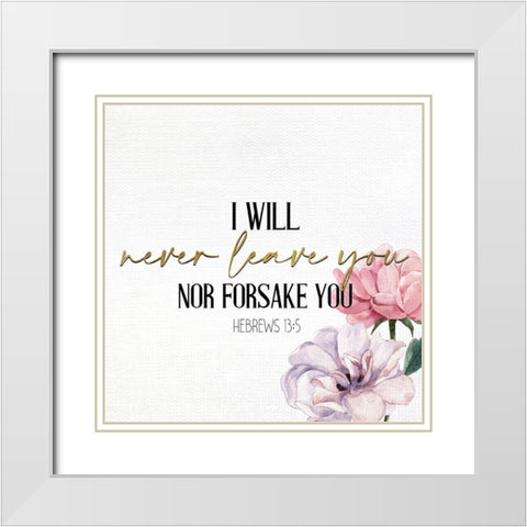 I will Never White Modern Wood Framed Art Print with Double Matting by Allen, Kimberly