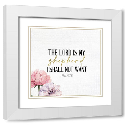 The Lord is White Modern Wood Framed Art Print with Double Matting by Allen, Kimberly