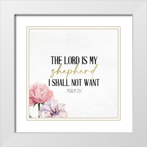 The Lord is White Modern Wood Framed Art Print with Double Matting by Allen, Kimberly