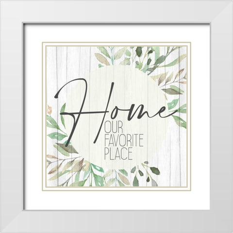 Favorite Place White Modern Wood Framed Art Print with Double Matting by Allen, Kimberly