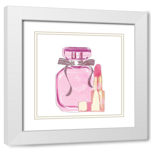 Fashionista 9 White Modern Wood Framed Art Print with Double Matting by Allen, Kimberly