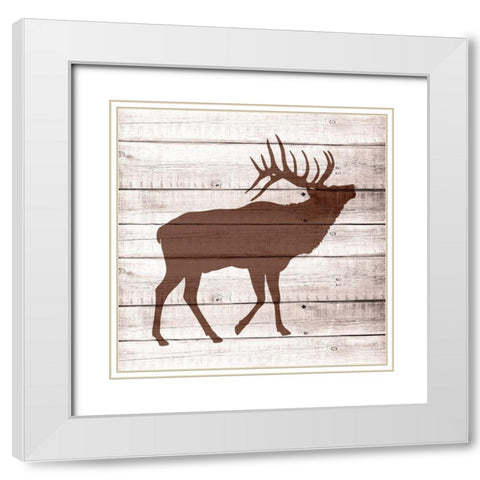 Lake House 3 White Modern Wood Framed Art Print with Double Matting by Allen, Kimberly