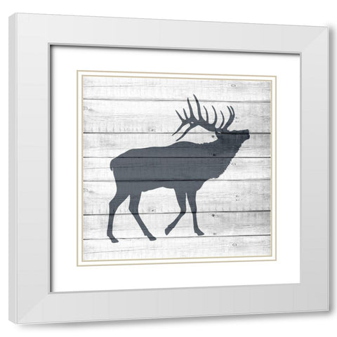 Lake House 3 White Modern Wood Framed Art Print with Double Matting by Allen, Kimberly