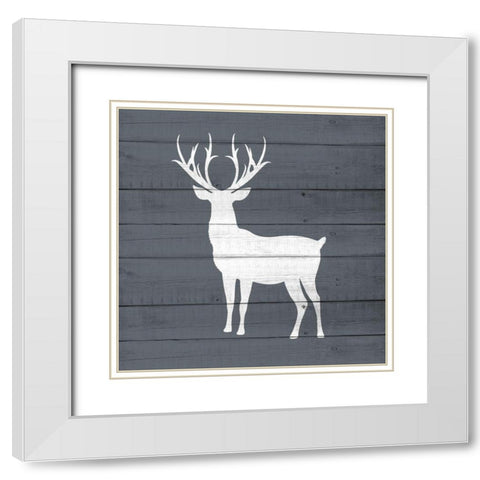 Lake House 7 White Modern Wood Framed Art Print with Double Matting by Allen, Kimberly