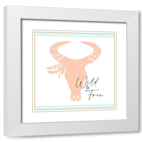 Minty 14 White Modern Wood Framed Art Print with Double Matting by Allen, Kimberly