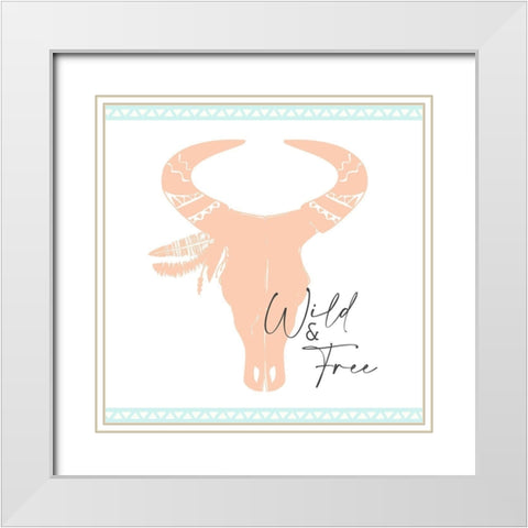 Minty 14 White Modern Wood Framed Art Print with Double Matting by Allen, Kimberly
