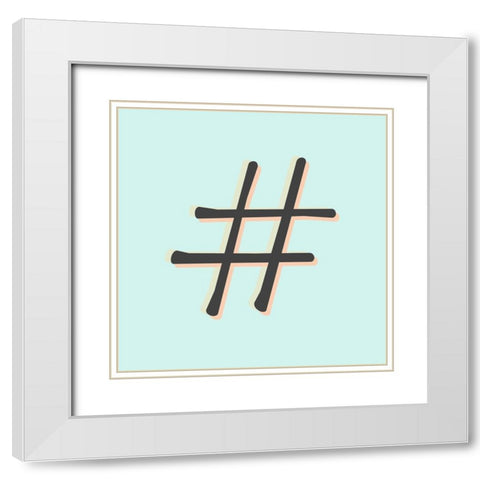 Minty 9 White Modern Wood Framed Art Print with Double Matting by Allen, Kimberly