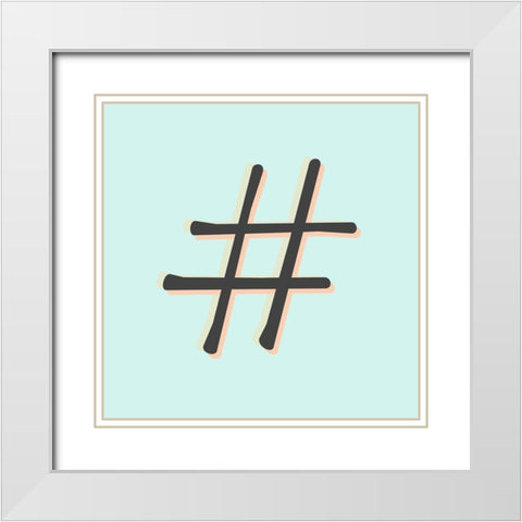 Minty 9 White Modern Wood Framed Art Print with Double Matting by Allen, Kimberly
