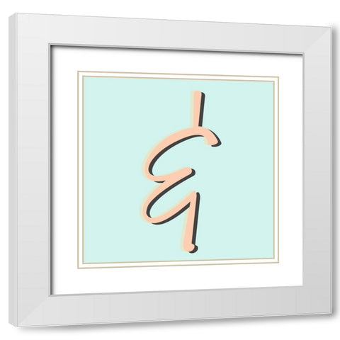 Minty 11 White Modern Wood Framed Art Print with Double Matting by Allen, Kimberly