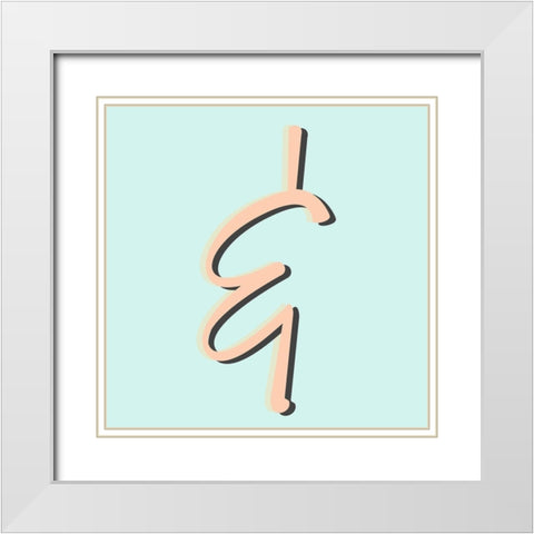 Minty 11 White Modern Wood Framed Art Print with Double Matting by Allen, Kimberly