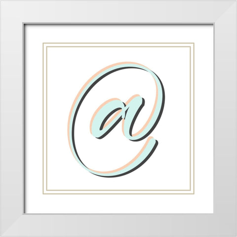 Minty 10 White Modern Wood Framed Art Print with Double Matting by Allen, Kimberly