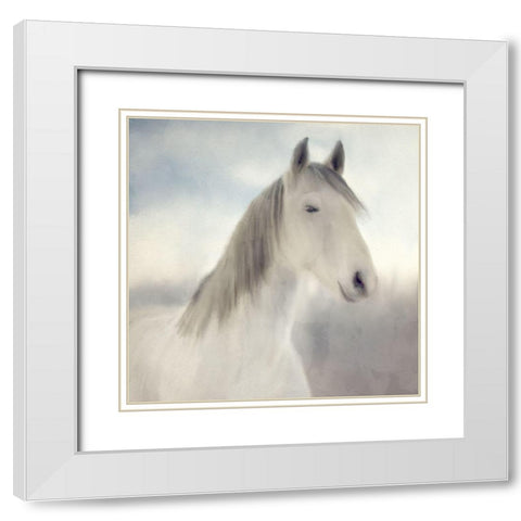 Serene White Modern Wood Framed Art Print with Double Matting by Allen, Kimberly